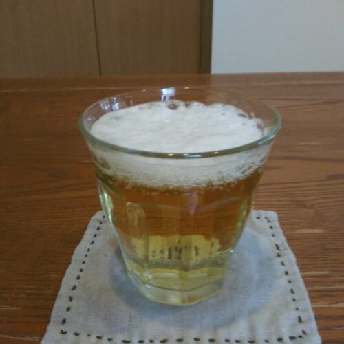 ビールの炭酸水割り