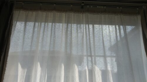 ローン生地で手作りカーテン