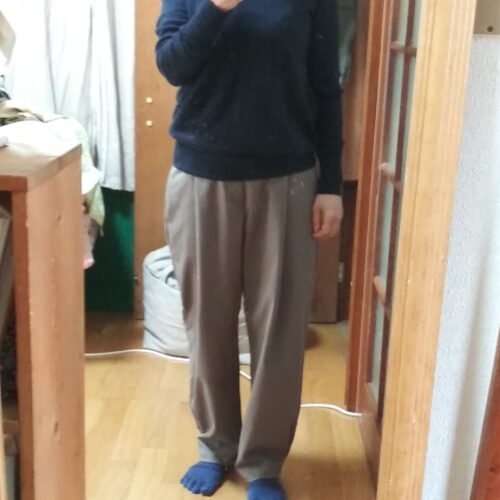 無印　パンツ、リメイク